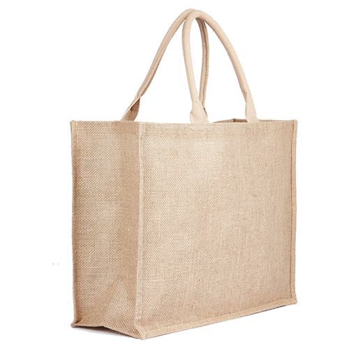 Jute Hessian Shopping Bag - Natural